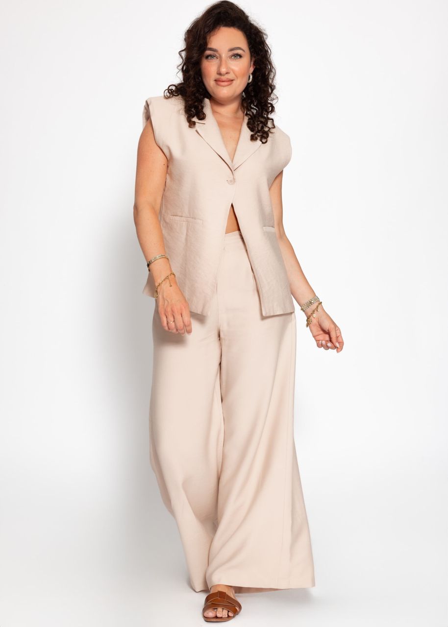 Oversize waistcoat - beige