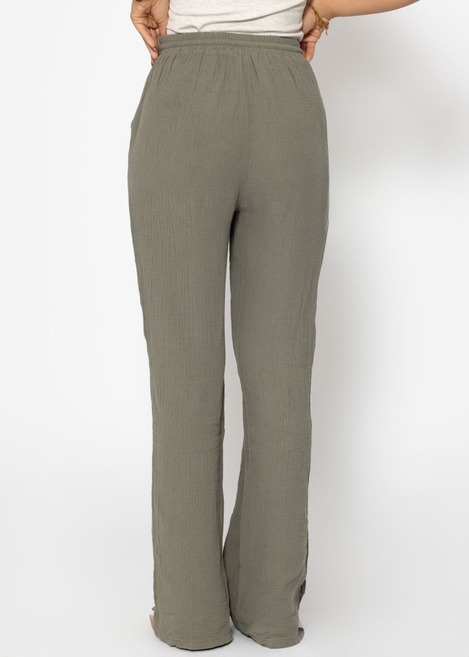 Muslin Pants, khaki