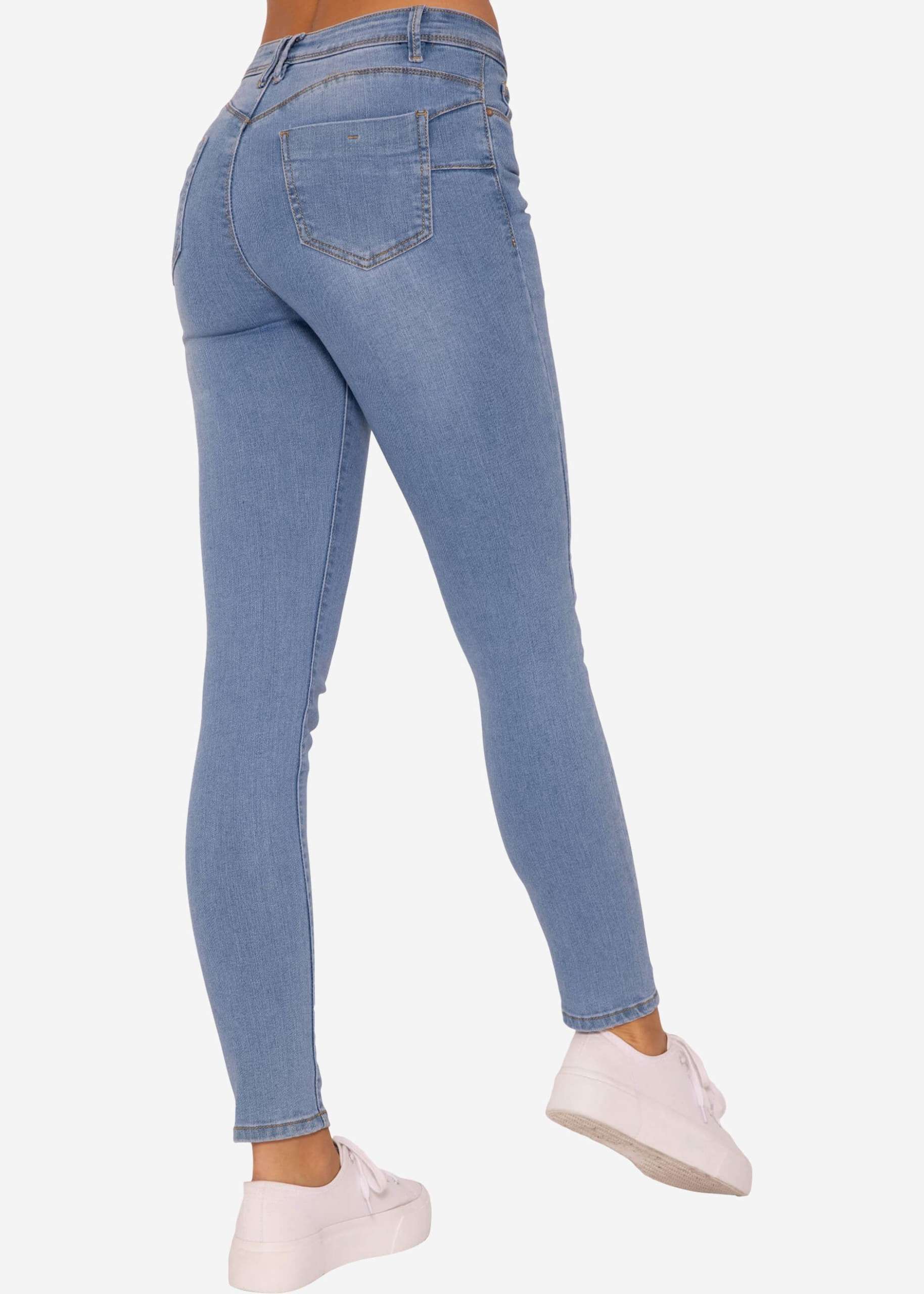 Highwaist push up jeans, light blue