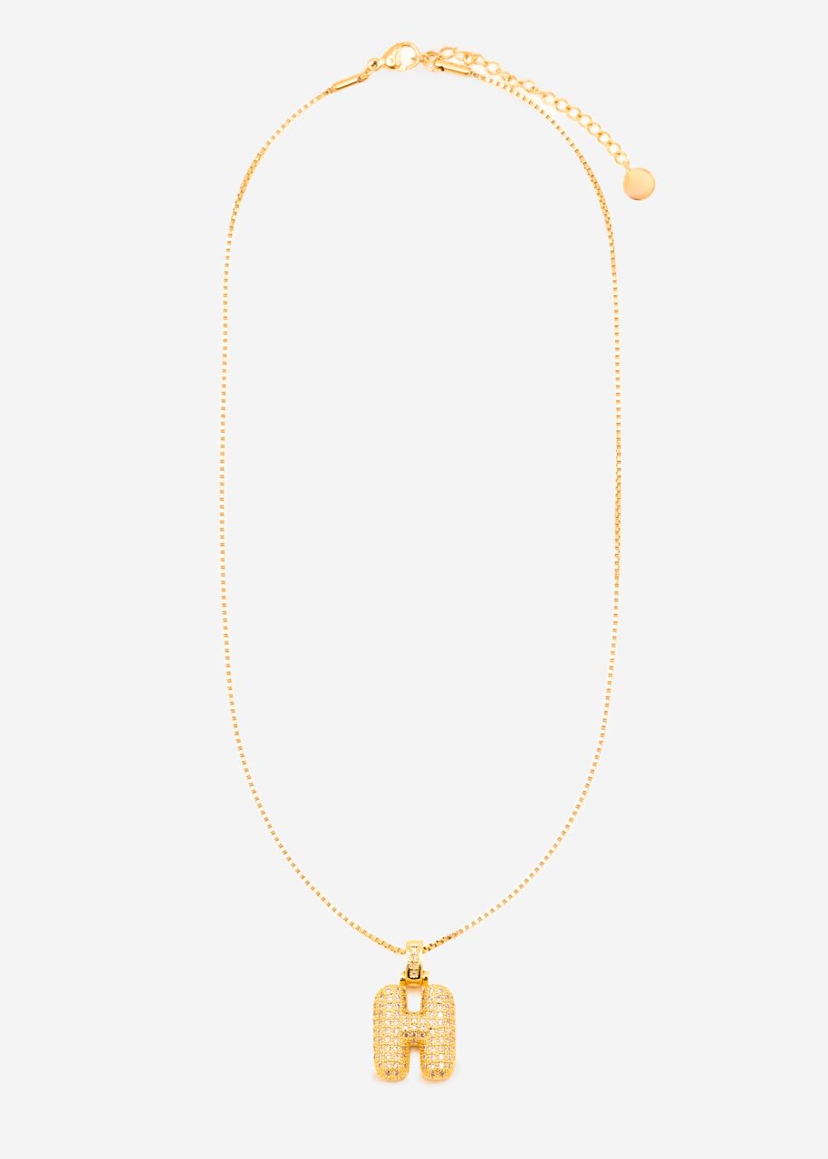 Letter chain - H - gold