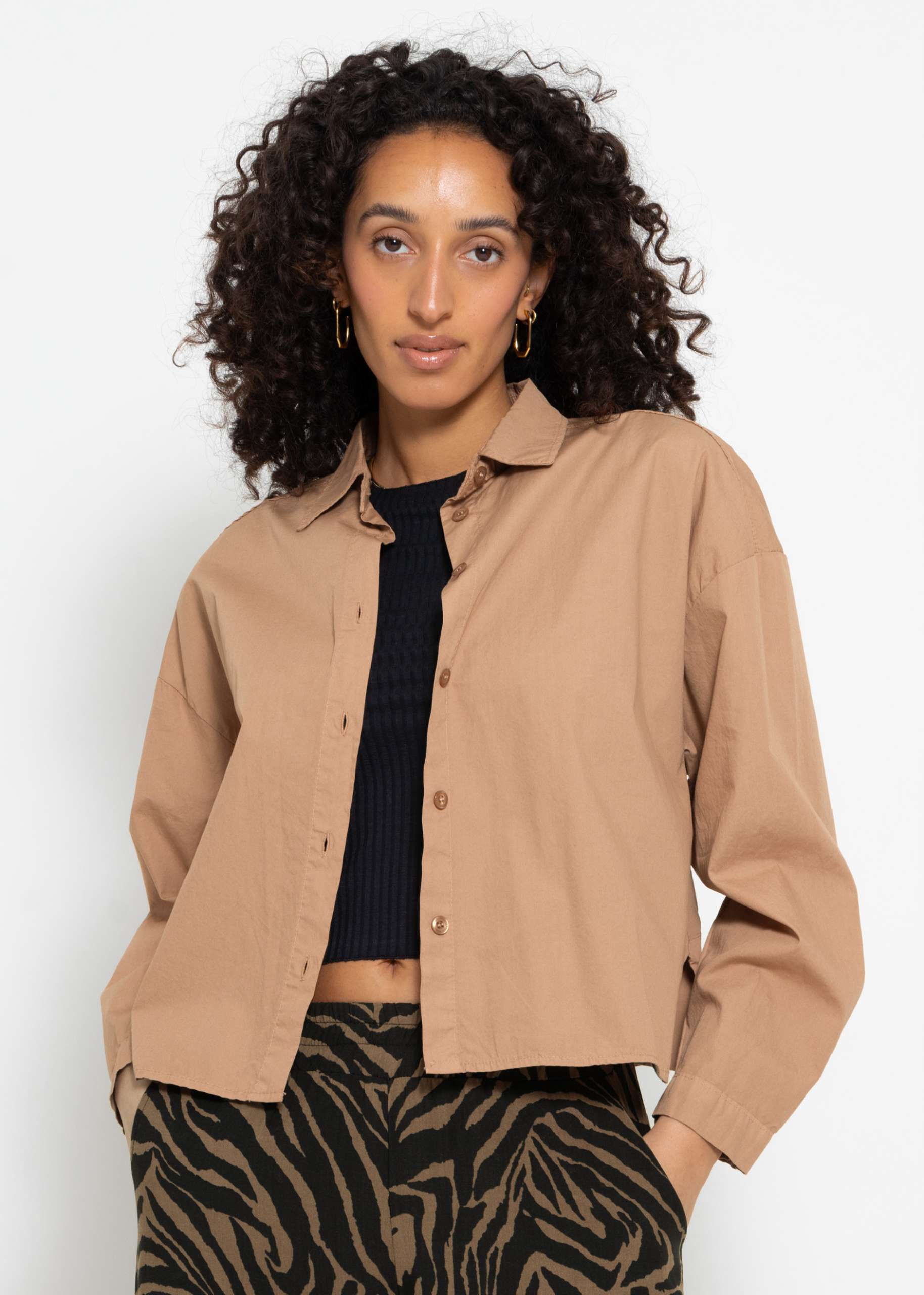 Blouse jacket, camel