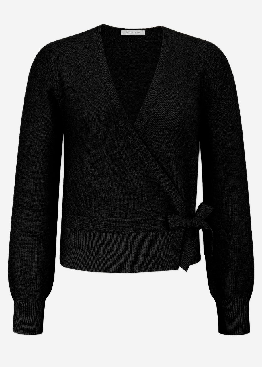 Wrap cardigan - black