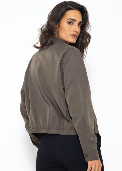 Blouse with elastic waistband - dark grey