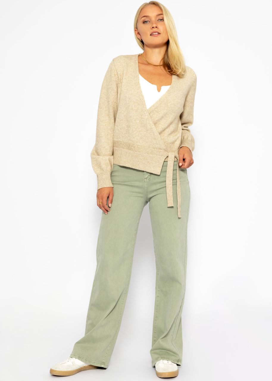 Wrap cardigan - beige