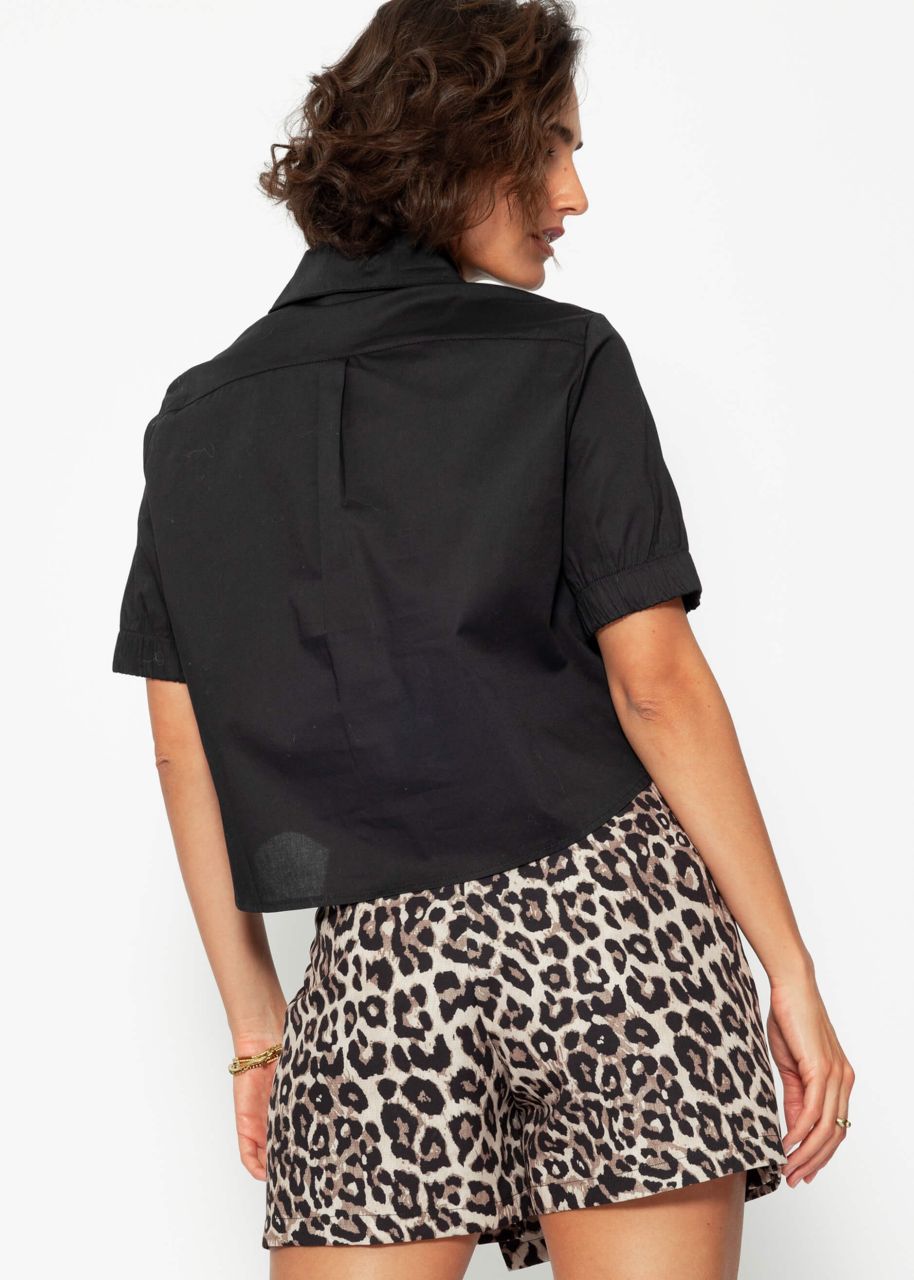 Poplin blouse - black