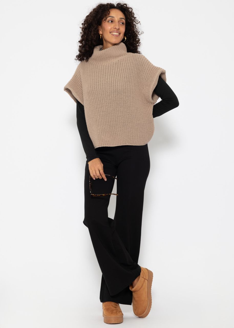 Pullover with turtleneck - beige