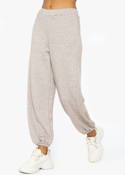 Super soft jersey jogging trousers - taupe