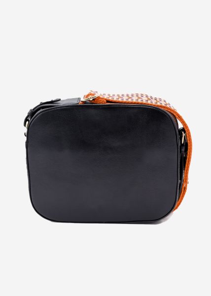 SassyClassy bag with woven shoulder strap, black