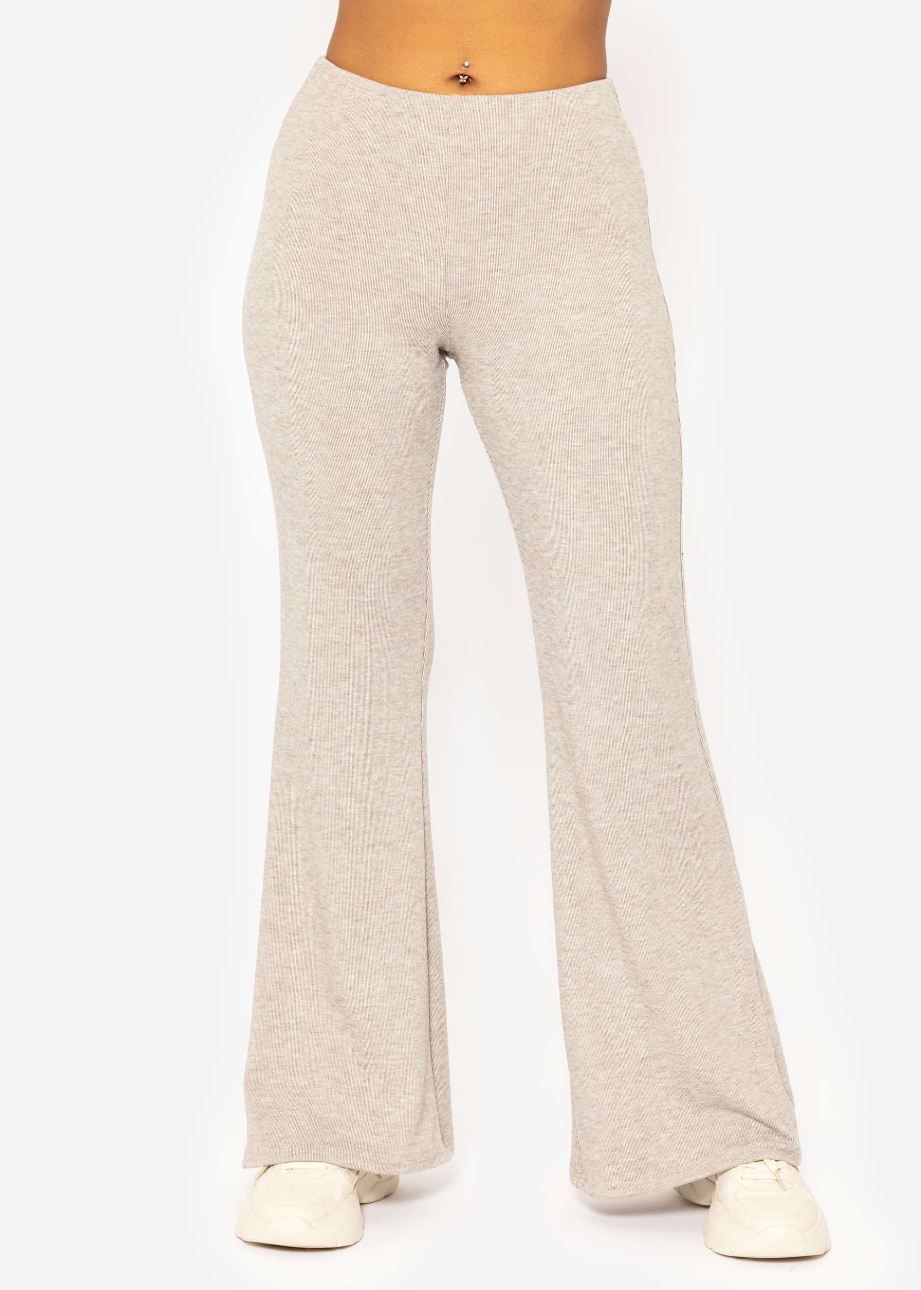 Jersey Flare Pants - taupe mottled