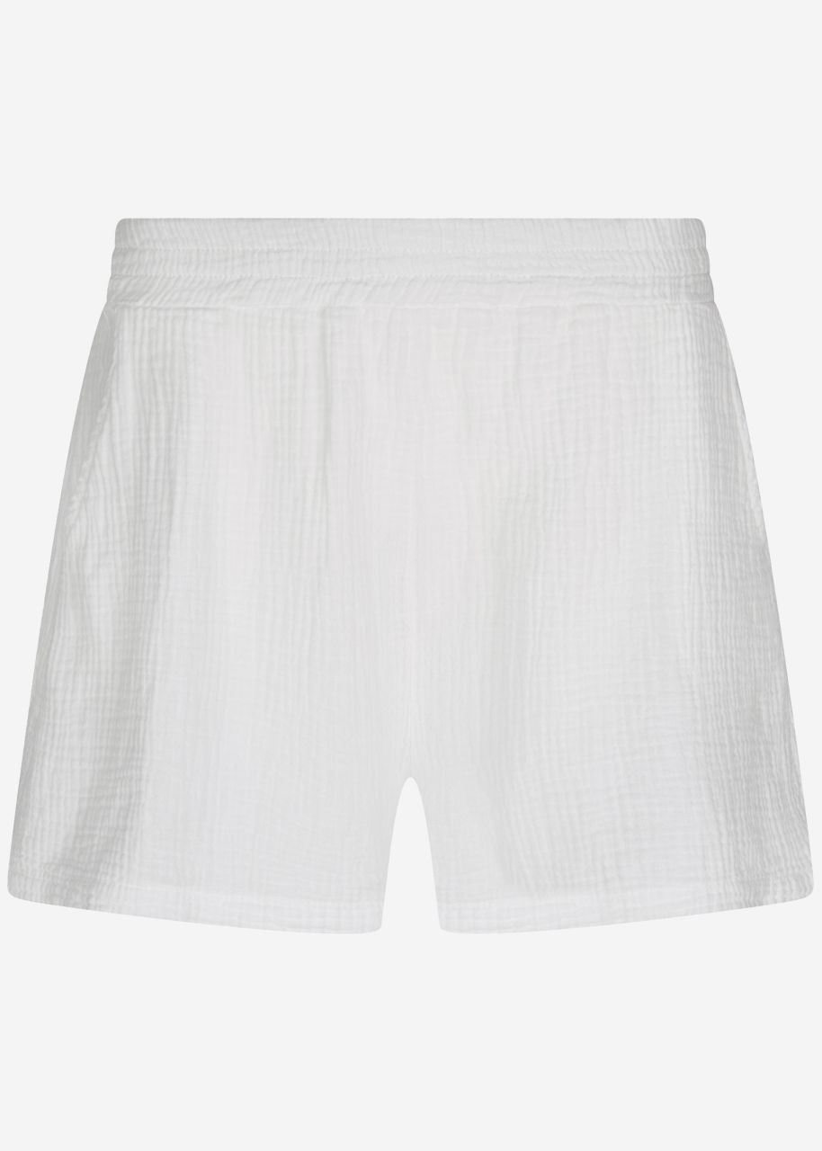 Muslin shorts, white
