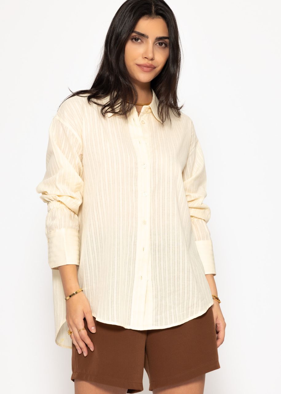 Blouse with sleeve details - butter yellow