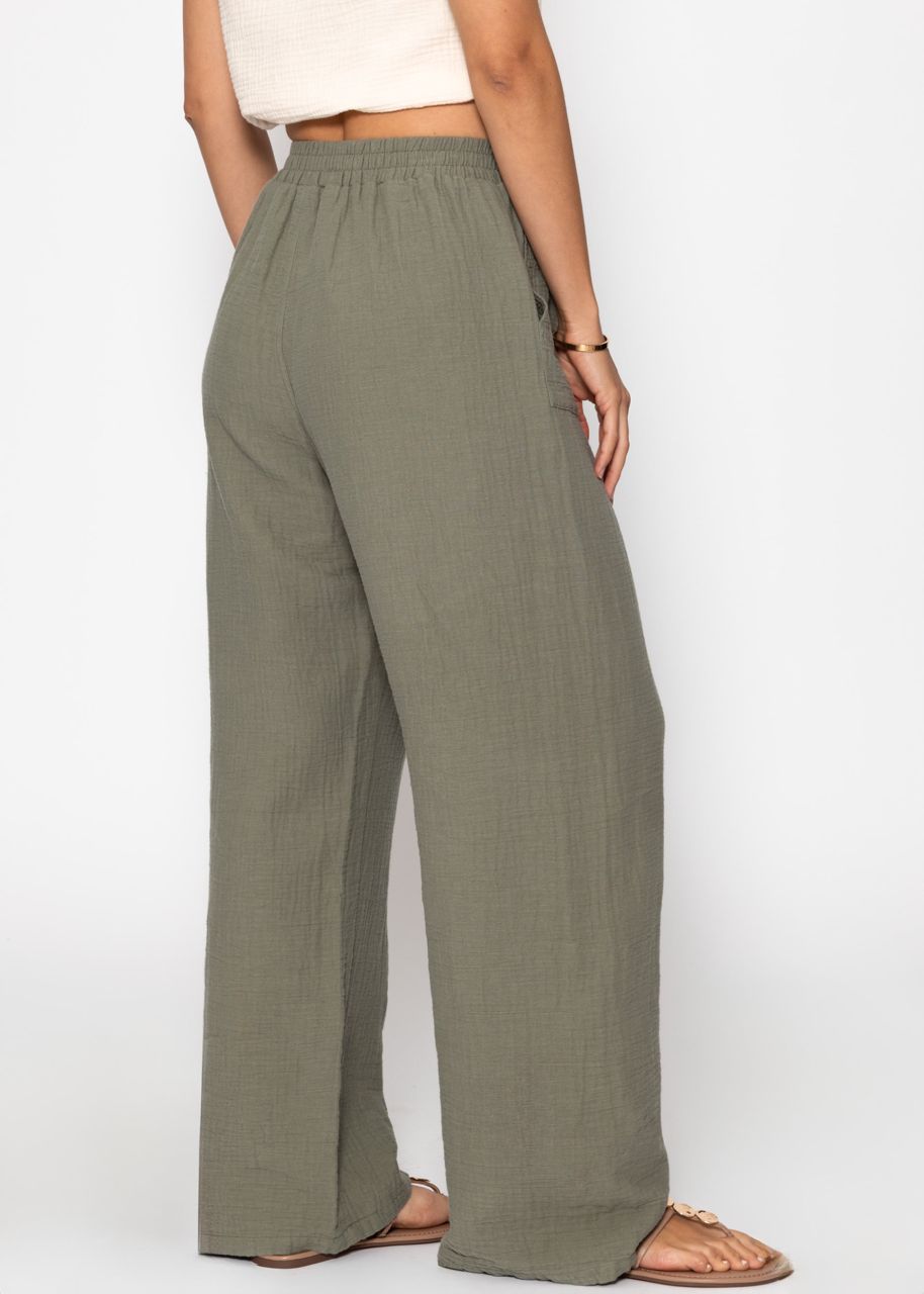 Muslin trousers - khaki