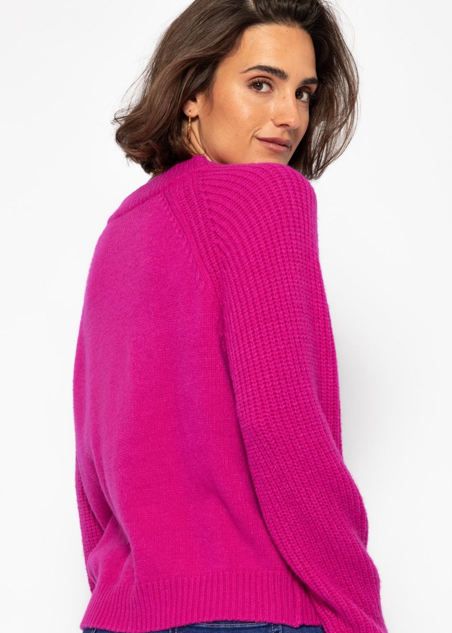 Raglan Cardigan - pink