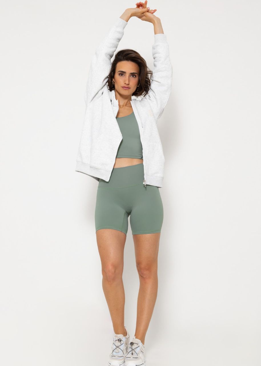 Short sports leggings - khaki