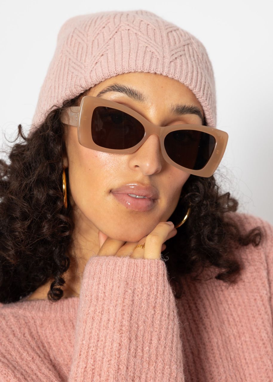 Square sunglasses - apricot