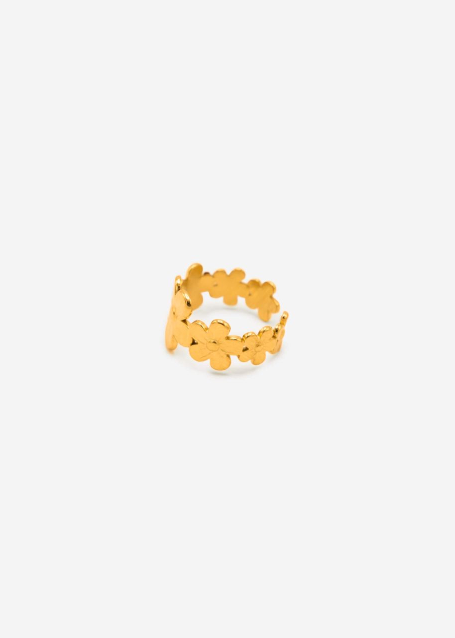 Flower ring - gold