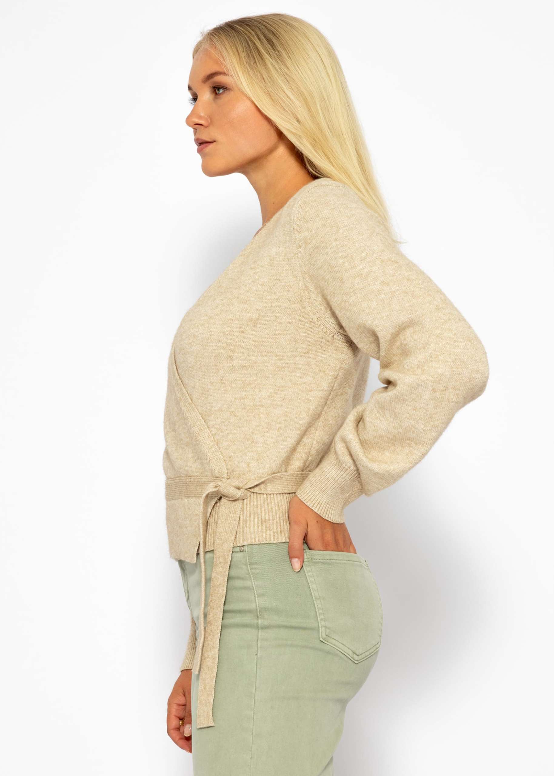 Wrap cardigan - beige