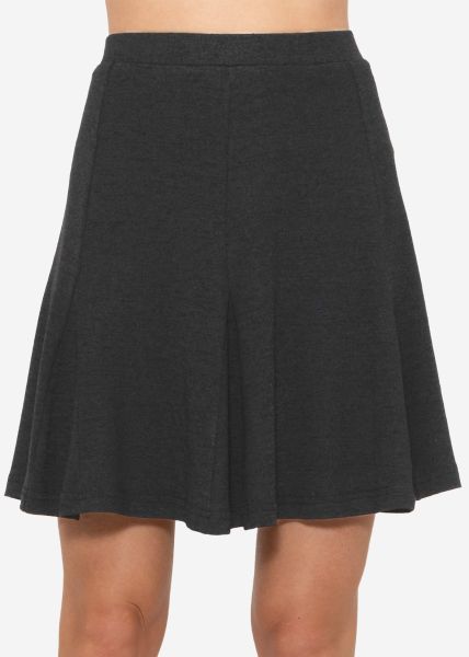 Short jersey skirt - black