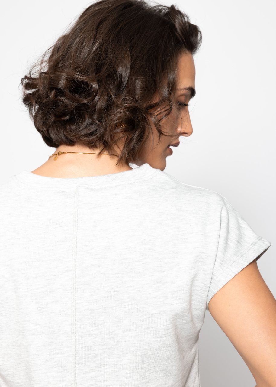 Sweatshirt with back detail - light grey