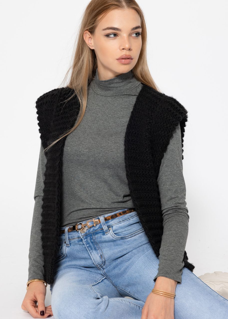 Long sleeve shirt with turtleneck - dark gray