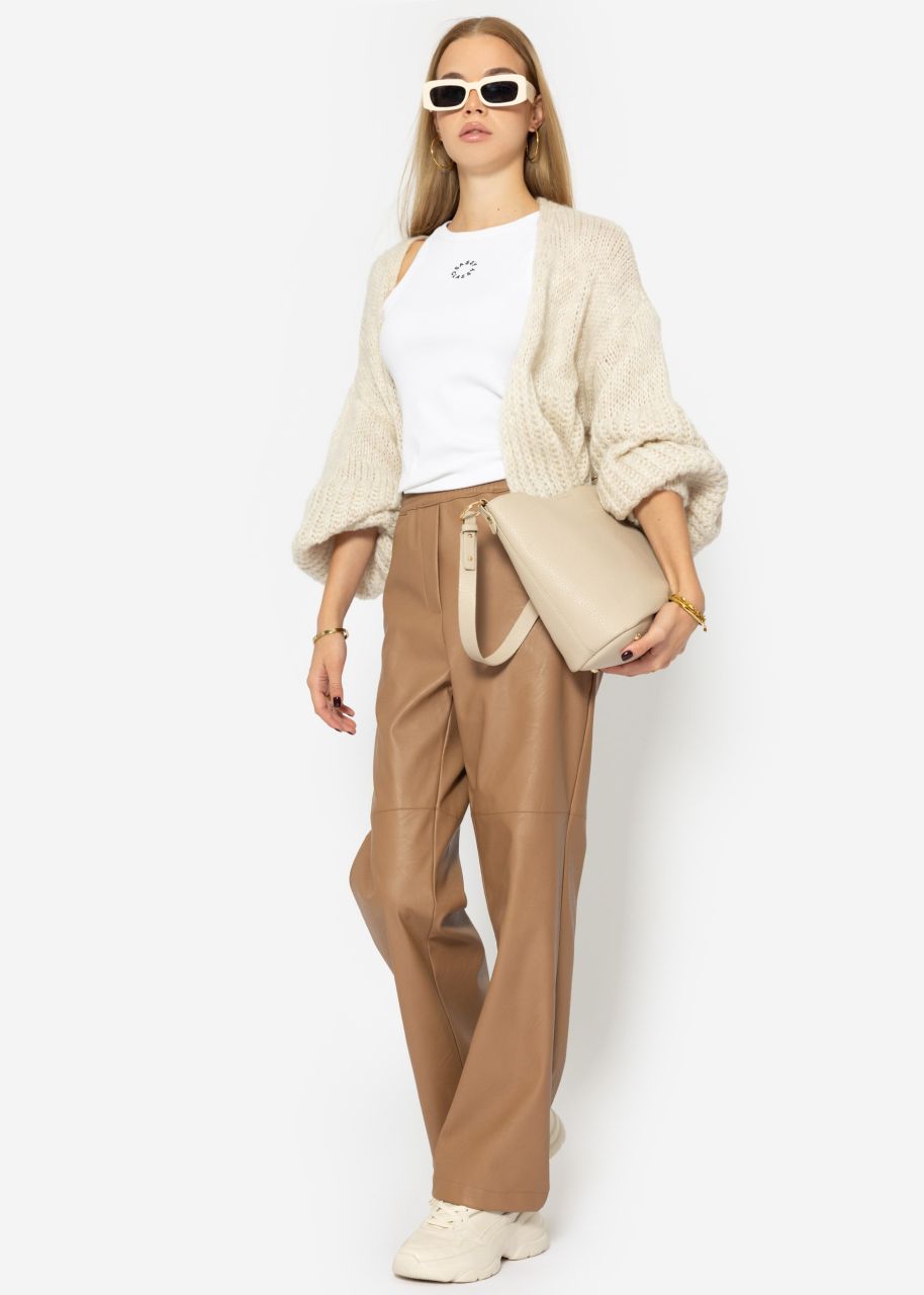 Cardigan with structure - light beige