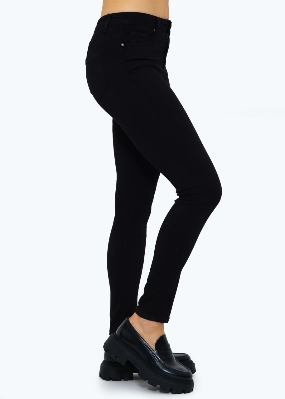 Stretchy push up jeans, black