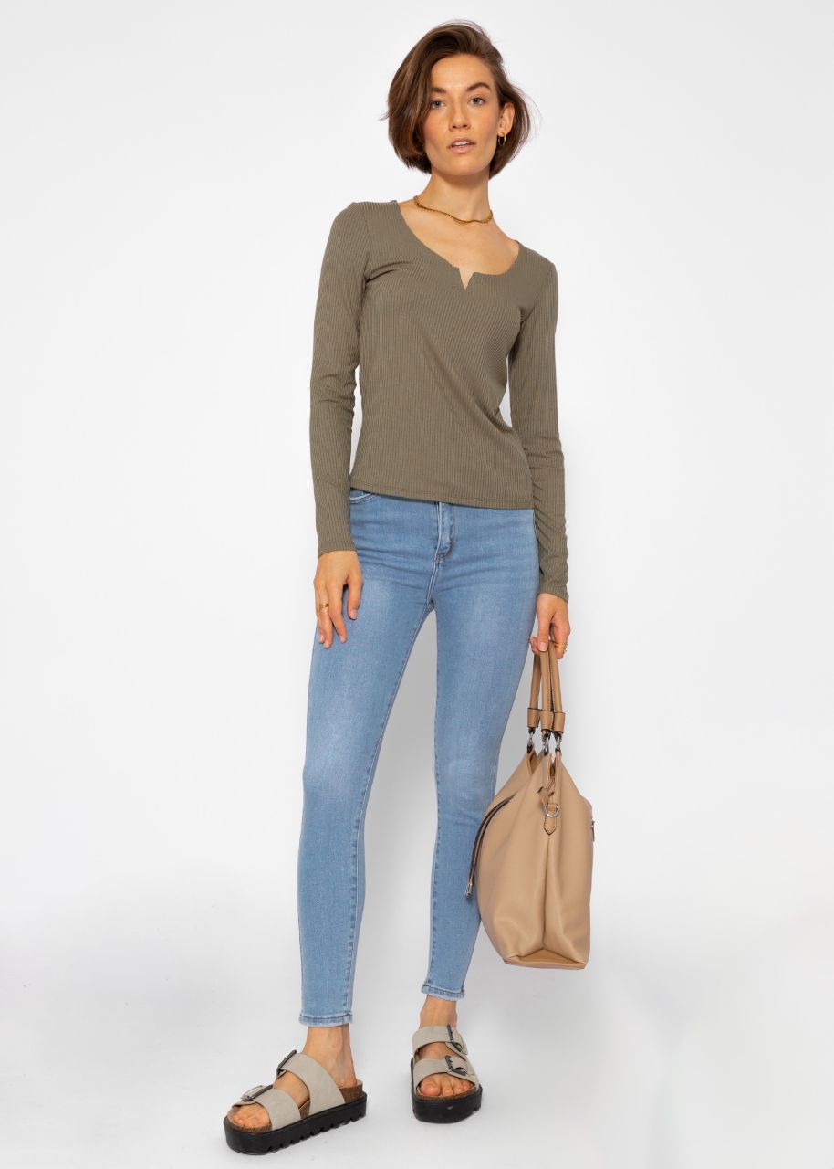 Highwaist skinny jeans - light blue