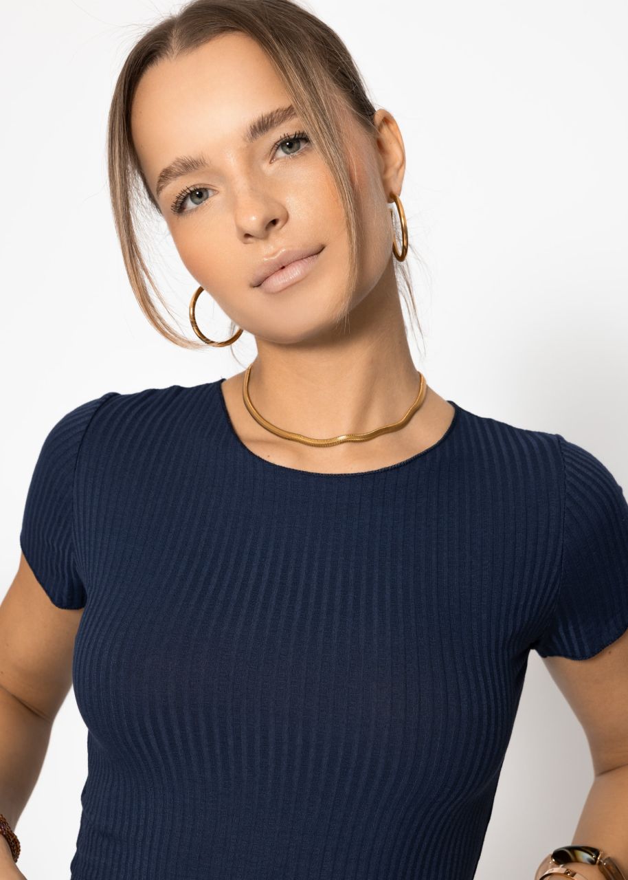 Crop shirt, blue