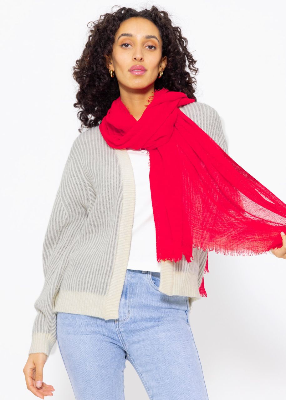 Muslin scarf - red