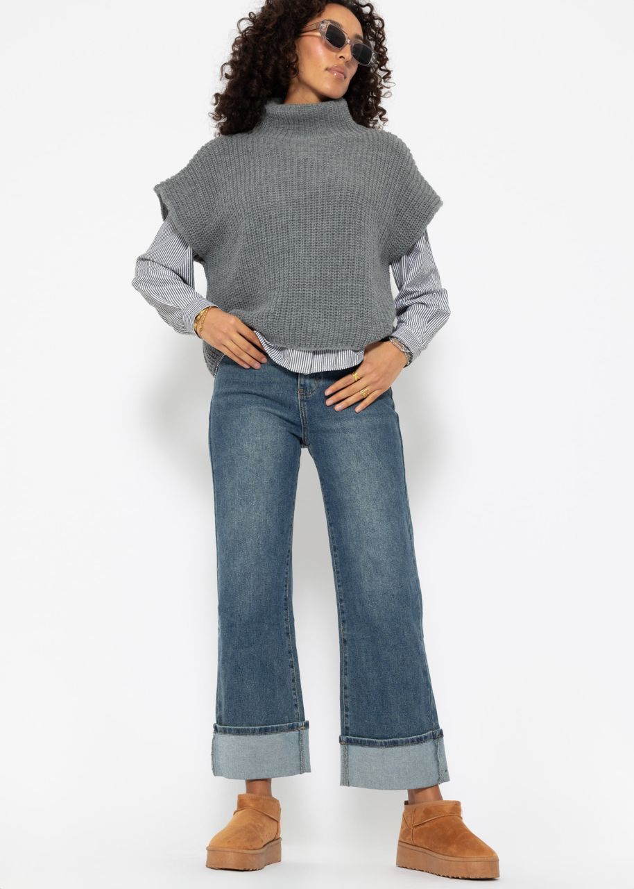 Pullover with turtleneck - dark gray