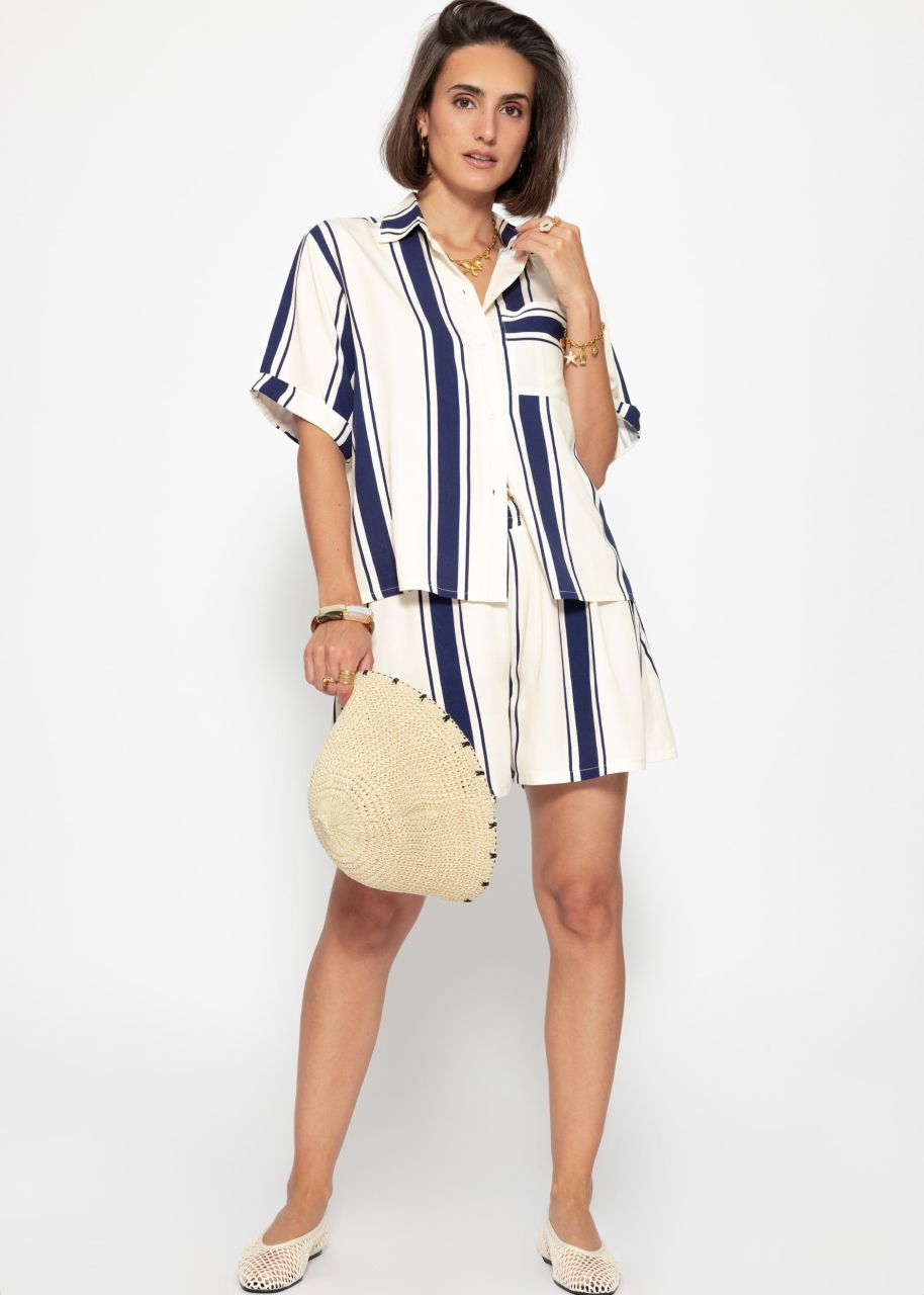 Striped blouse - dark blue