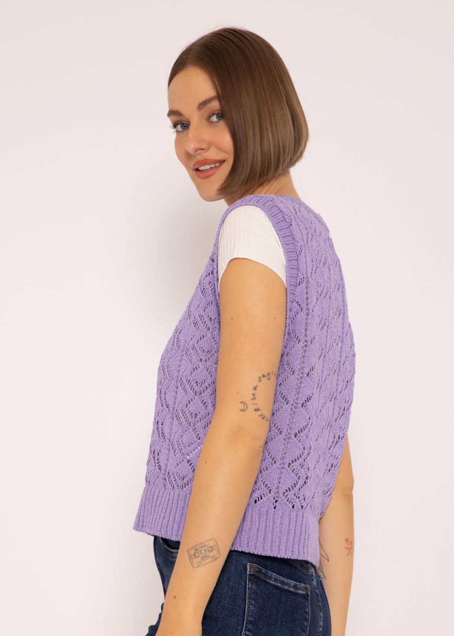 Crochet slipover, purple