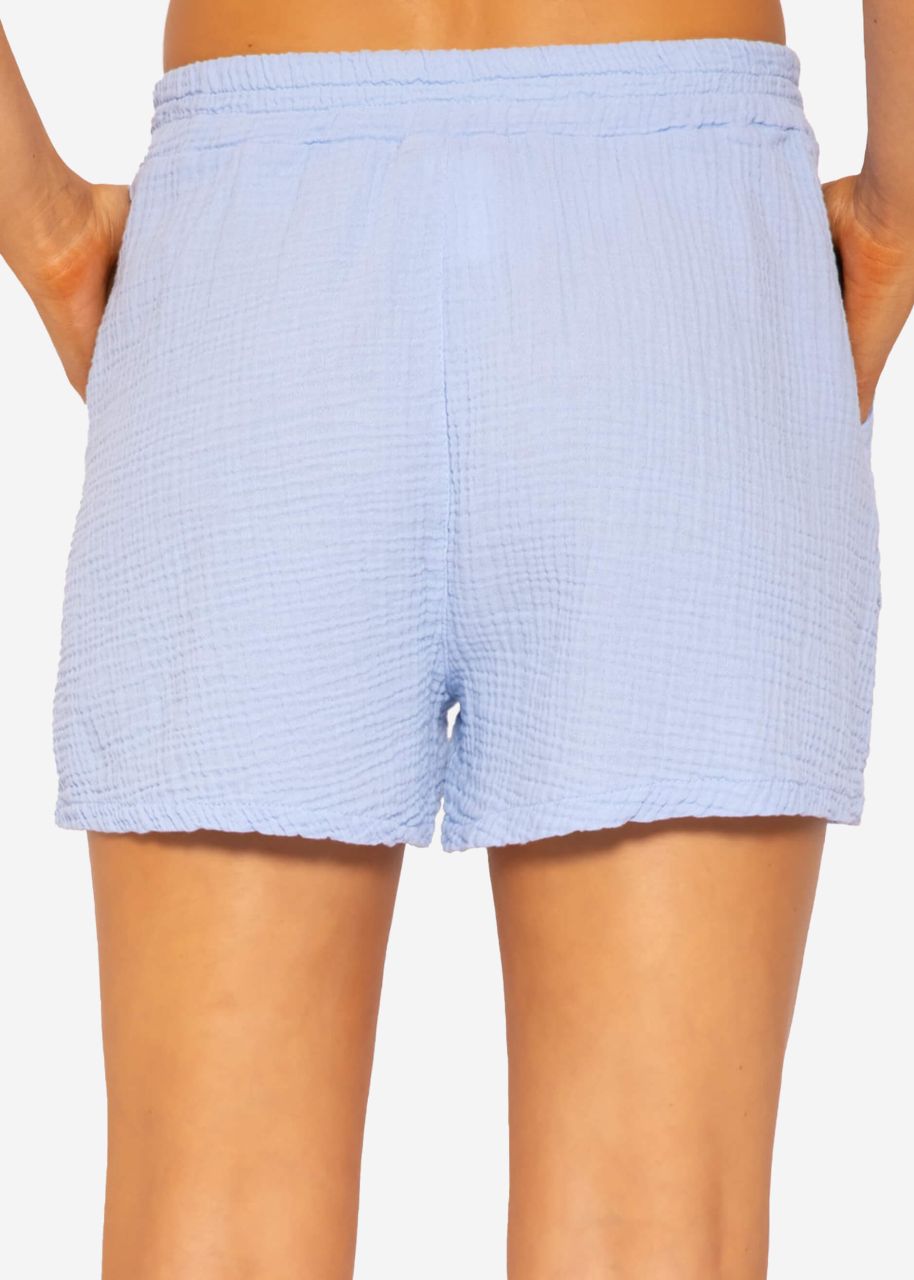 Muslin shorts, light blue