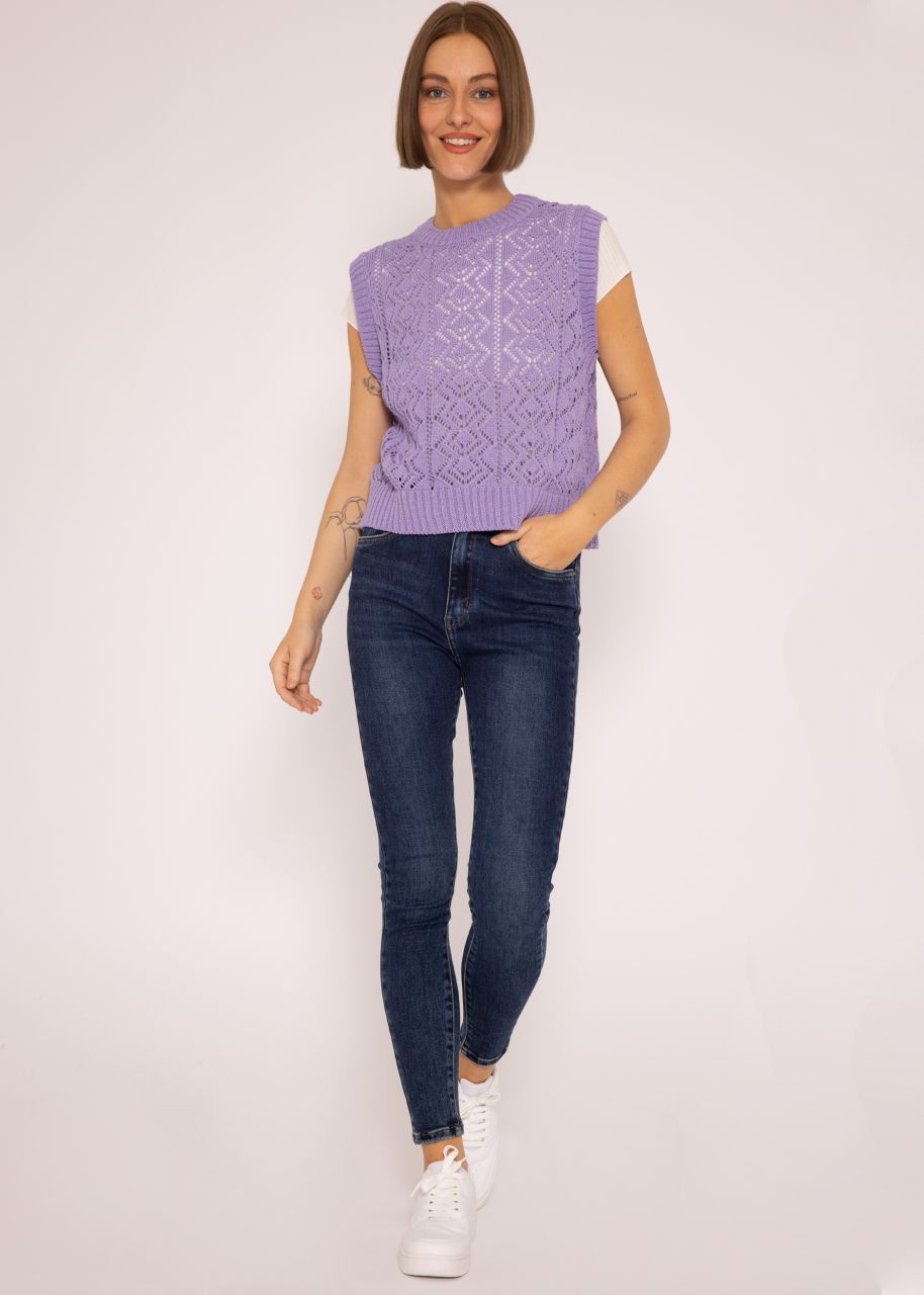 Crochet slipover, purple