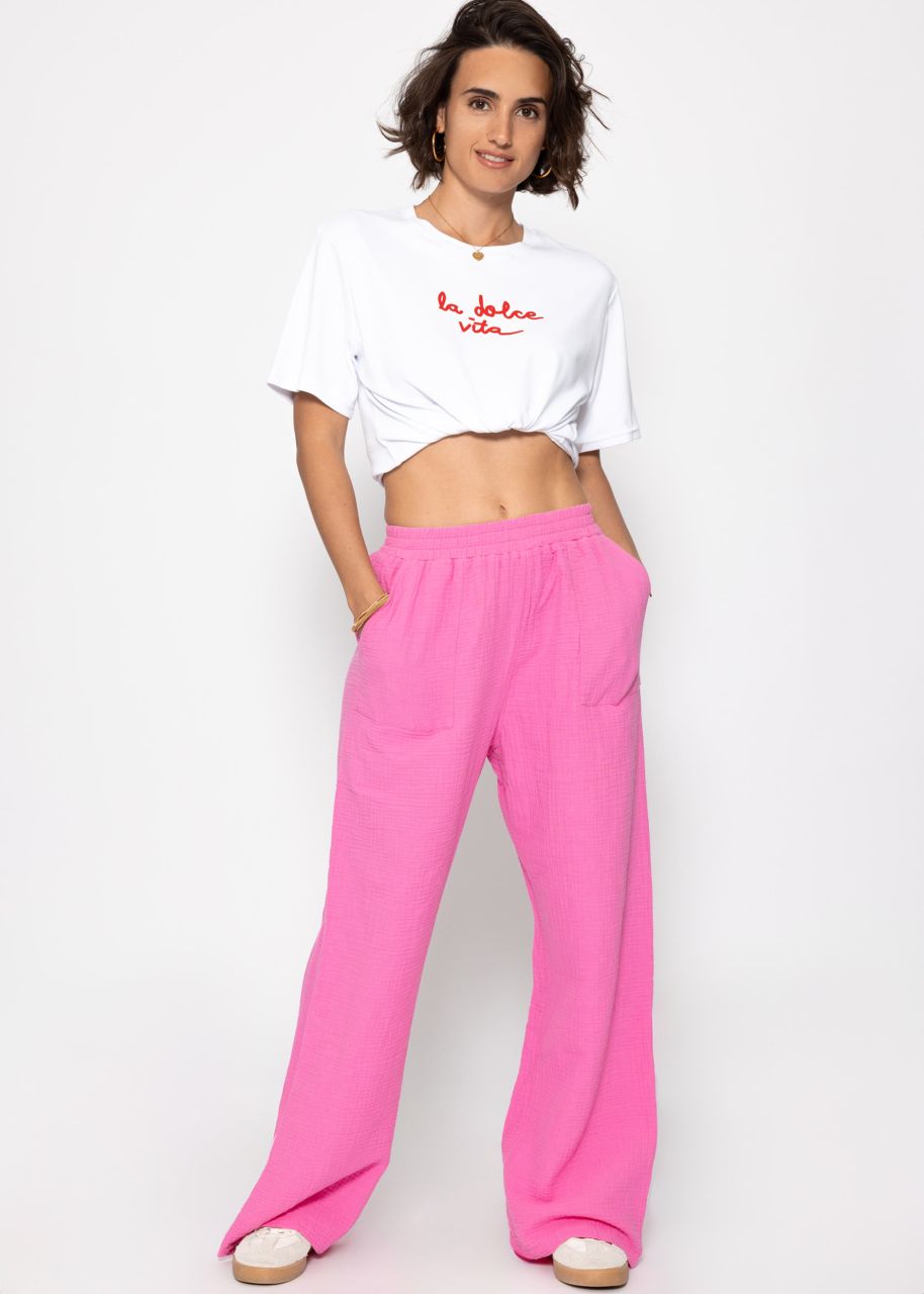 Muslin pants - pink