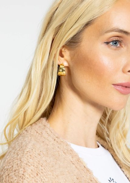 Creoles with stars - gold