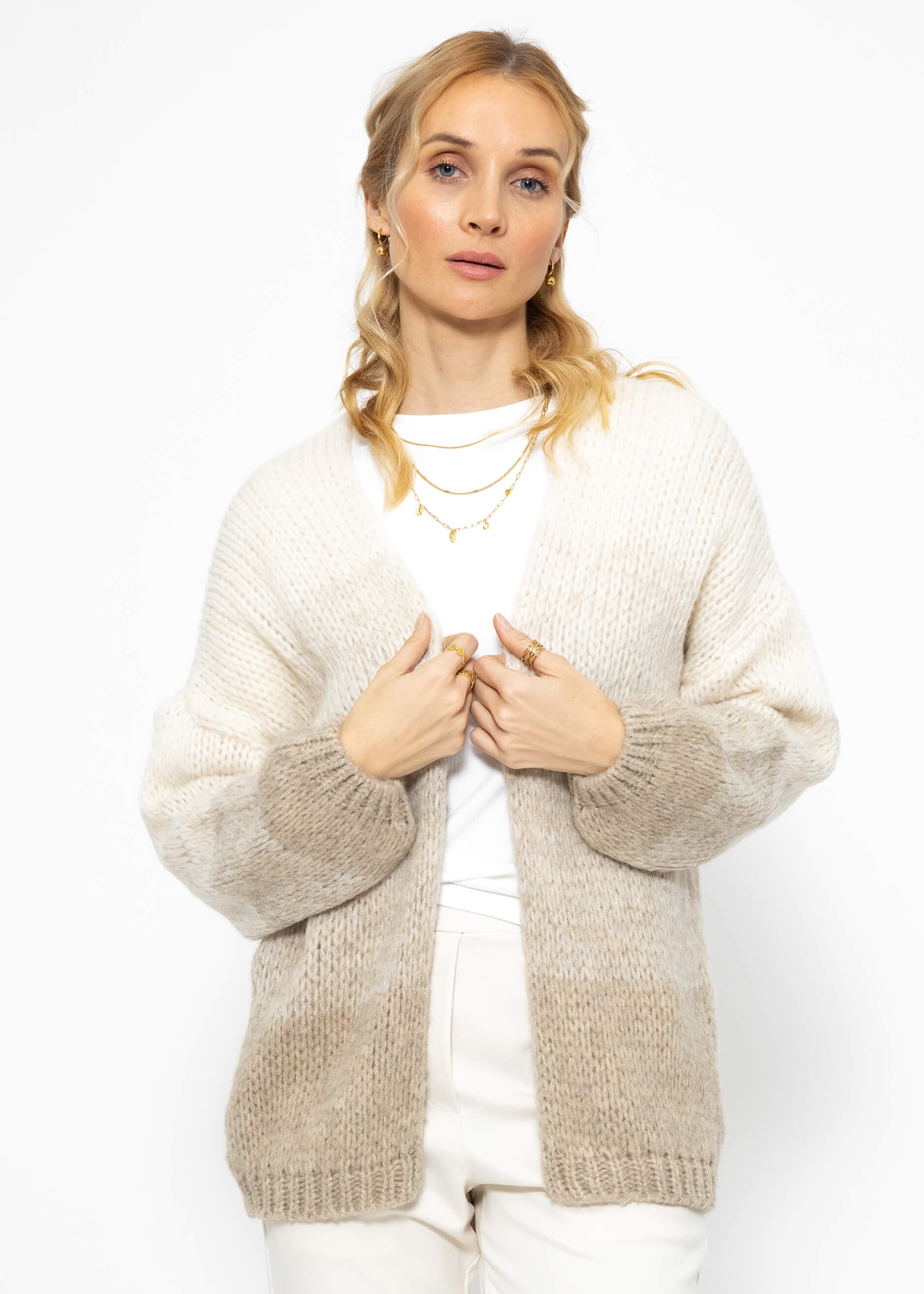 Cardigan with structure - light grey