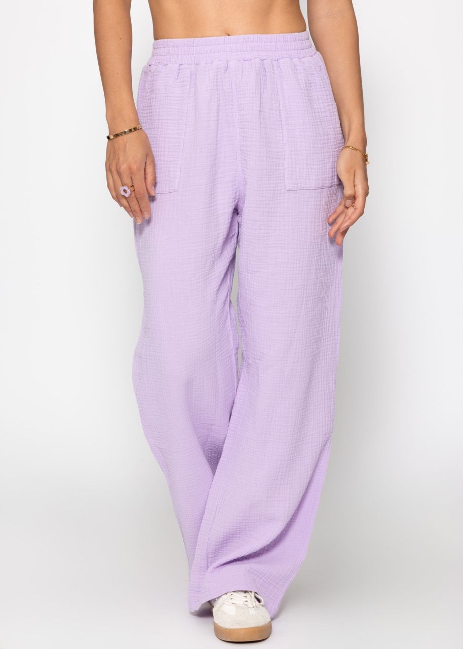 Muslin pants - lilac