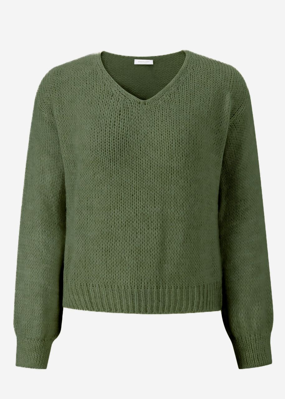 V-neck jumper - dark green