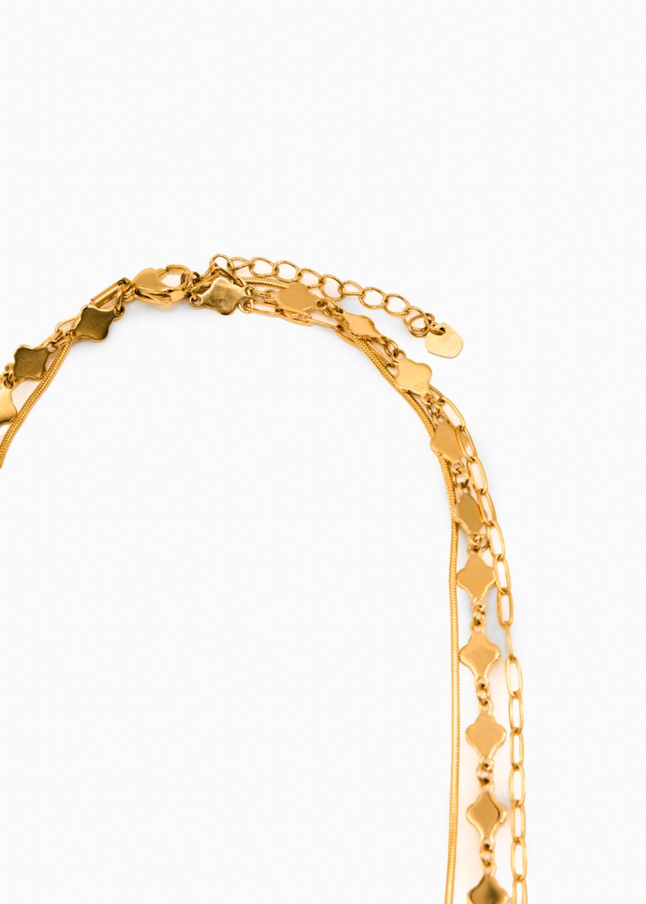 Triple layering necklace - gold