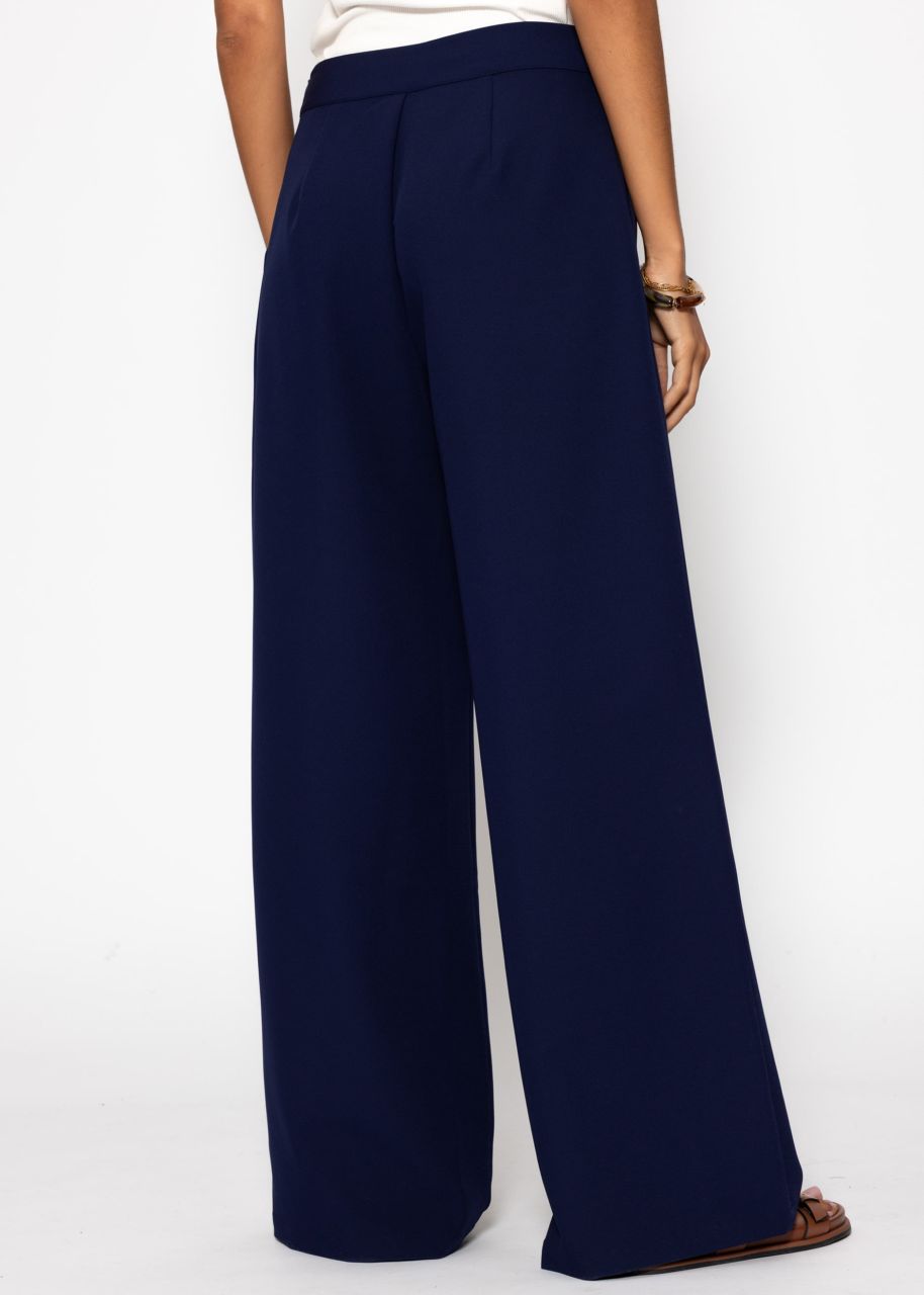 Lightweight fabric trousers - dark blue