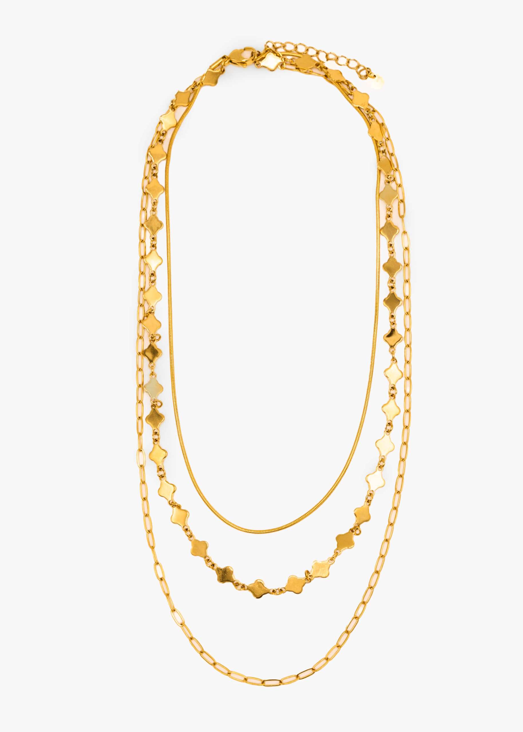 Triple layering necklace - gold