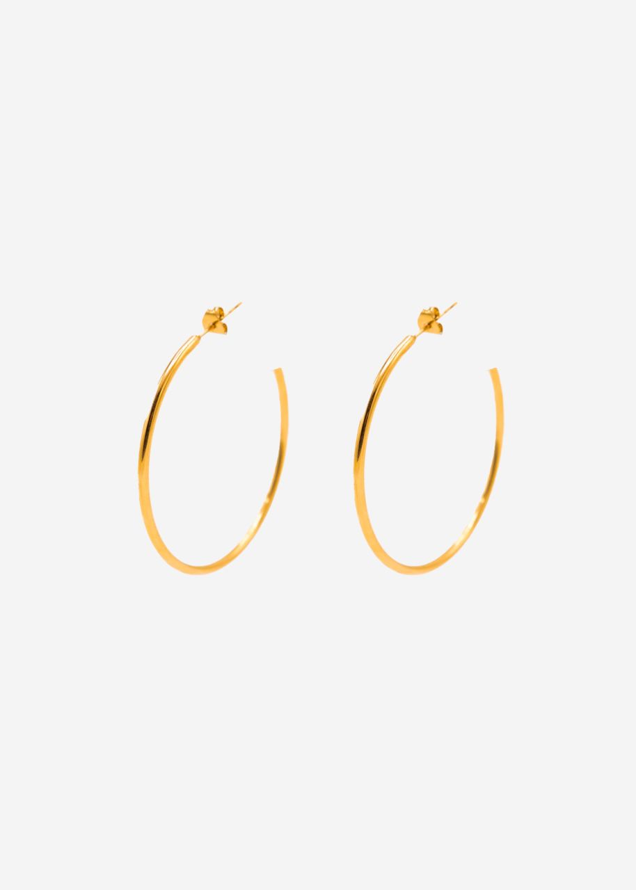 Fine hoop earrings - gold