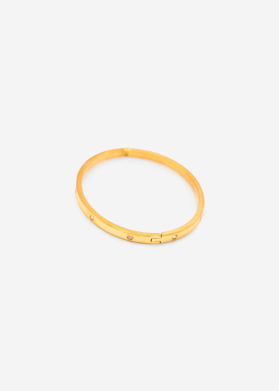 Bangle with glittering stones - gold