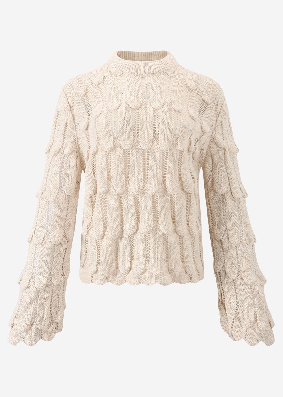 Jumper with pattern - beige