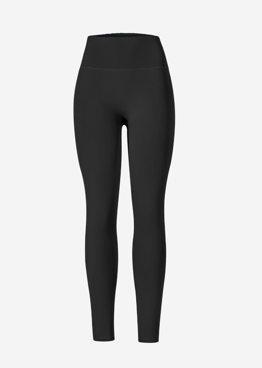 High waist sports leggings - black