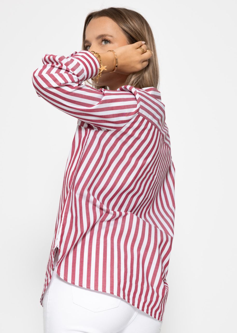 Striped blouse - red