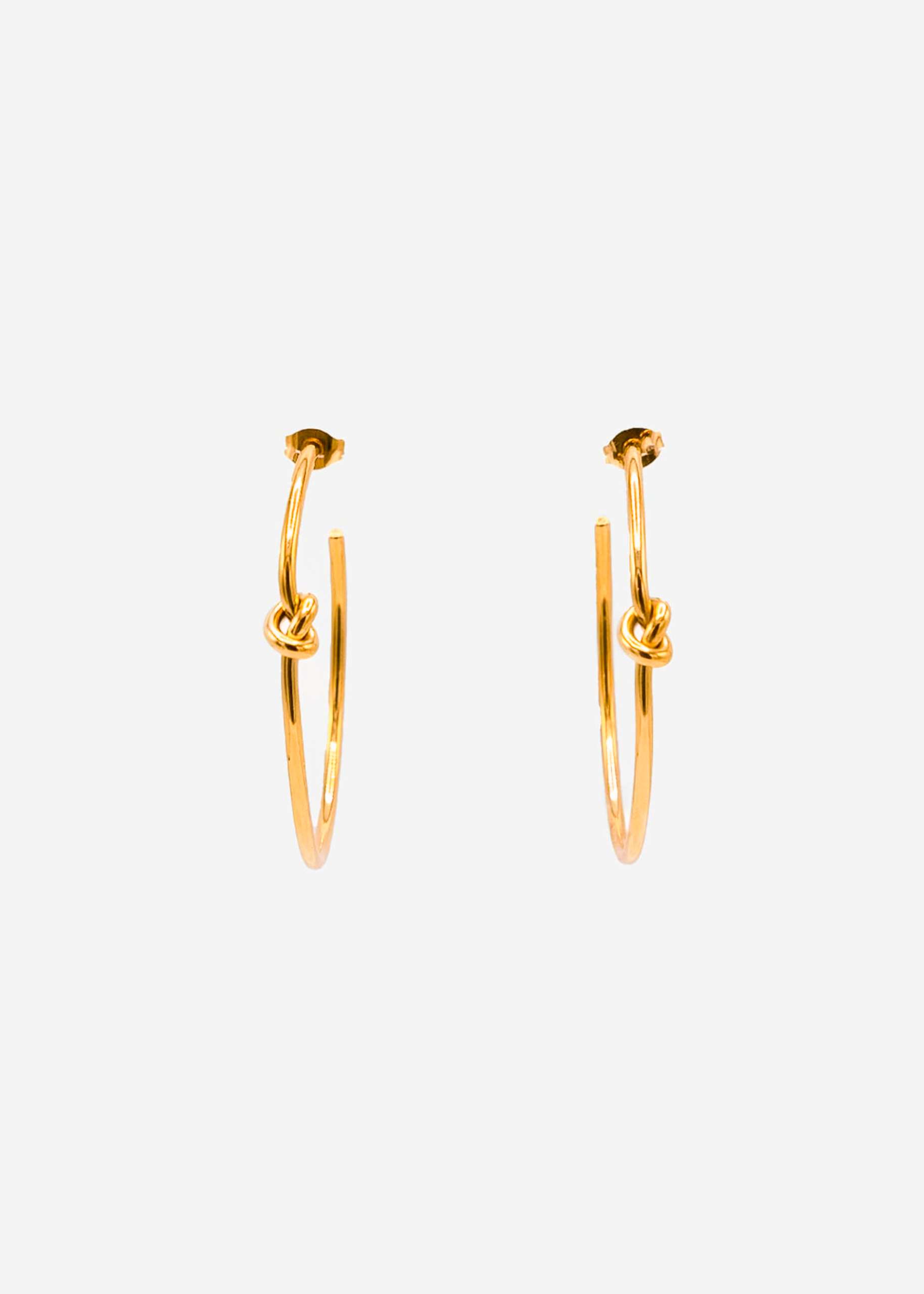 Creoles with knot - gold