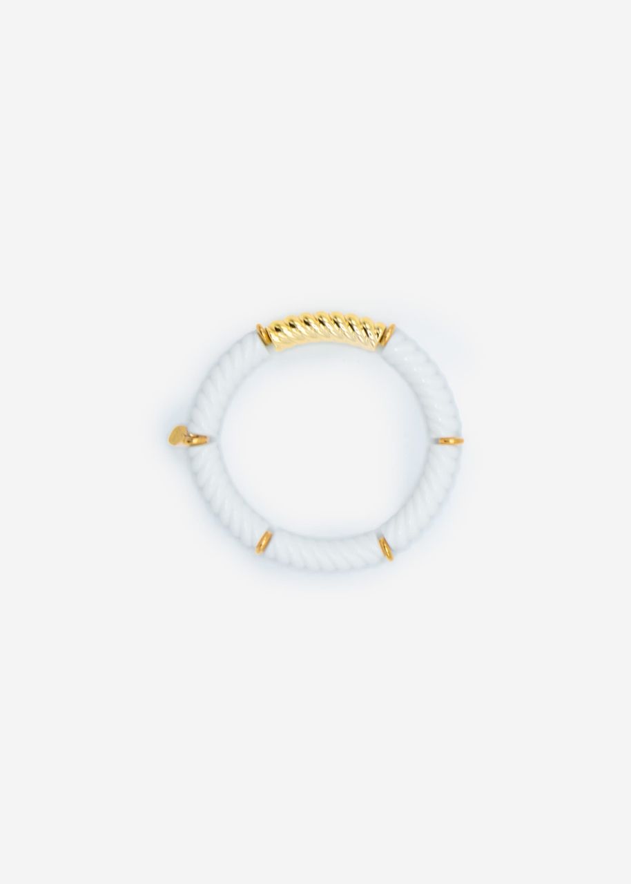 Bracelet with pearls - white