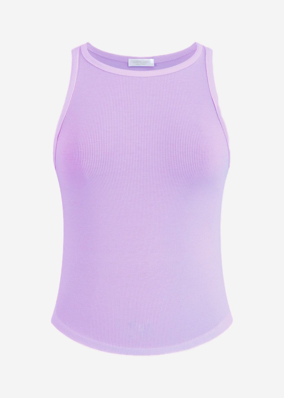 Ribbed tank top - lilac